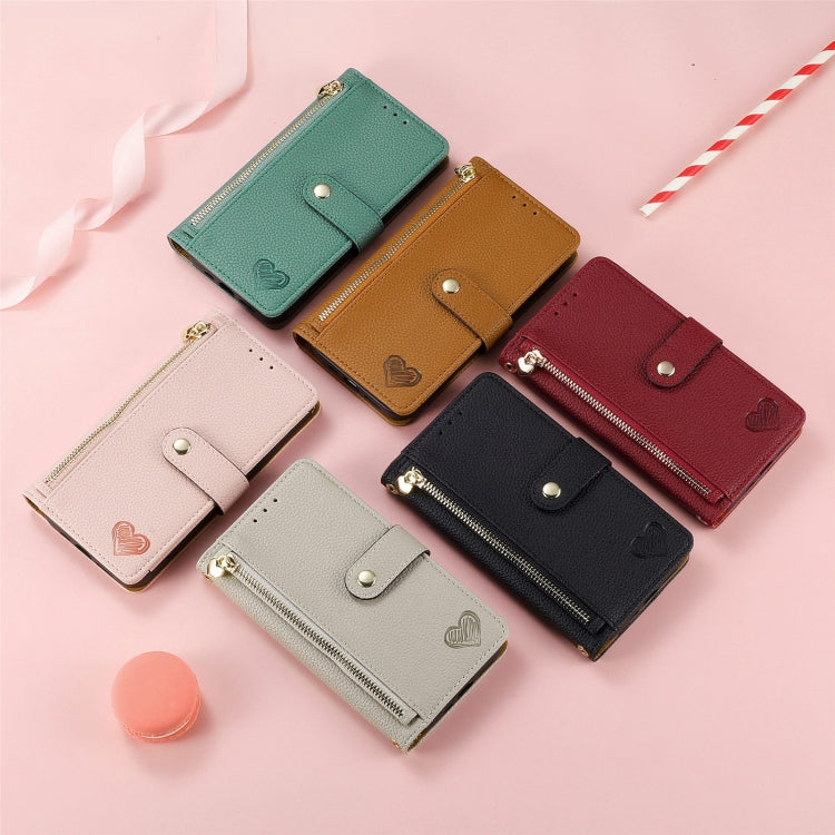 Love Zipper Lanyard Leather Phone Case, For iPhone 13 mini, For iPhone 12 mini, For iPhone 12 Pro Max, For iPhone 11 Pro Max, For iPhone 11, For iPhone 11 Pro, For iPhone XR, For iPhone XS Max, For iPhone 7 / 8 / SE 2022, For iPhone 12 / 12 Pro��������...