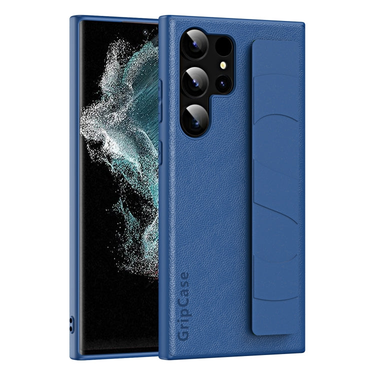 Skin Elastic Wrist Grip Back Cover Phone Case