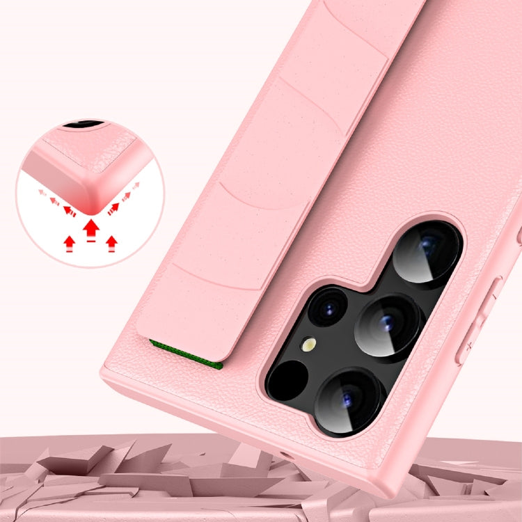 Skin Elastic Wrist Grip Back Cover Phone Case