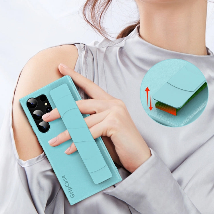 Skin Elastic Wrist Grip Back Cover Phone Case