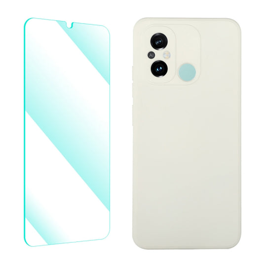 ENKAY Liquid Silicone Phone Case with Tempered Film