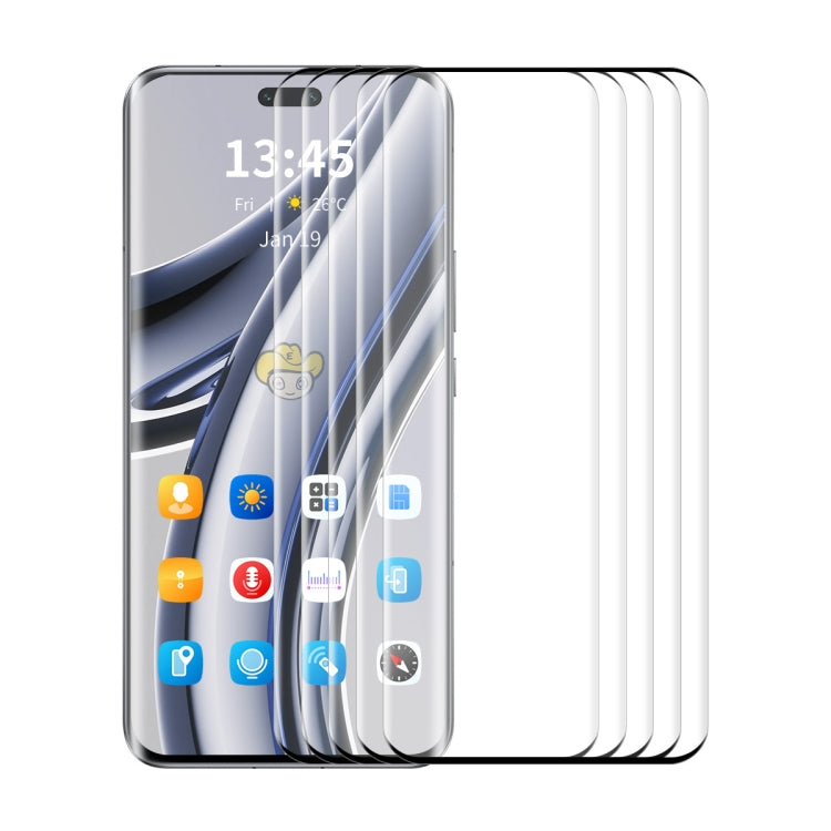 5pcs ENKAY 3D Hot Bending Side Glue Tempered Glass Full Film, For Huawei Mate 70 Pro, For Huawei nova 13 Pro, For Huawei P60 Pro / Art, For Huawei Pura 70 Pro / 70 Pro+ / 70 Ultra, For Huawei nova 12 Pro / nova 12 Ultra