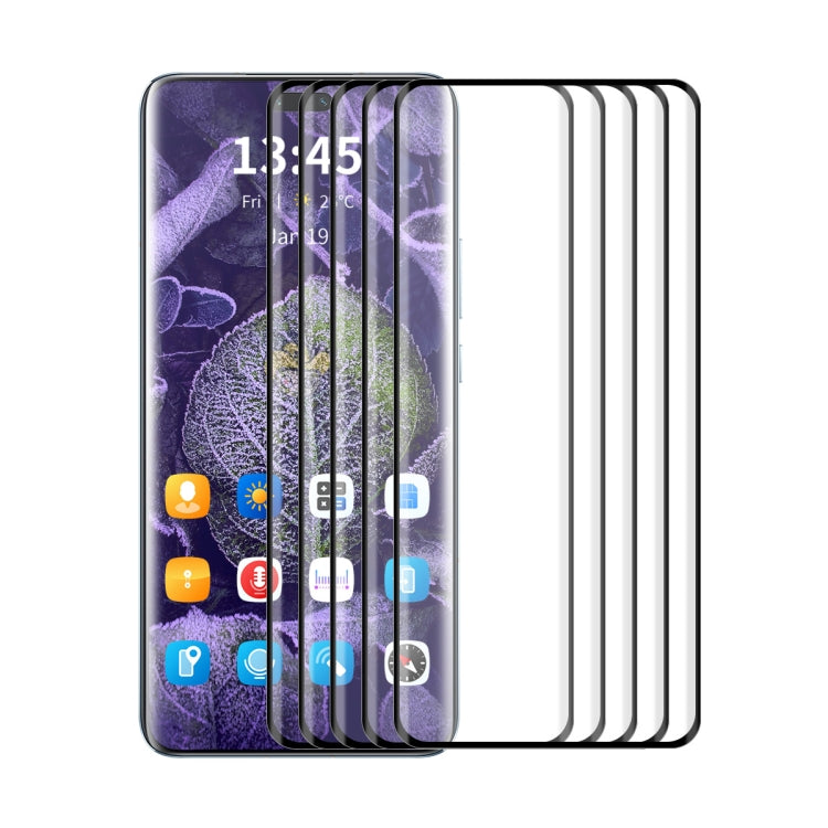 5pcs ENKAY 3D Hot Bending Side Glue Tempered Glass Full Film, For Huawei Mate 70 Pro, For Huawei nova 13 Pro, For Huawei P60 Pro / Art, For Huawei Pura 70 Pro / 70 Pro+ / 70 Ultra, For Huawei nova 12 Pro / nova 12 Ultra