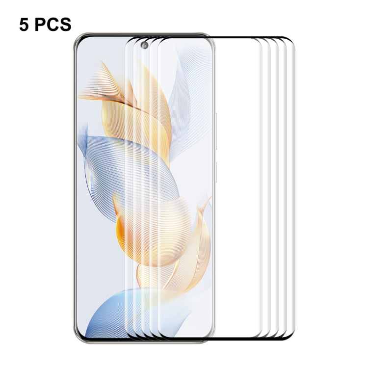 5pcs ENKAY Hat-Prince Hot Bending Full Coverage Side Glue Tempered Glass Film, For Honor 300 Ultra, For Honor X60 Pro / X9c, For Honor Magic7 Pro, For Honor Magic6 Pro, For Honor X50 / X9b / Magic6 Lite, For Honor 100 Pro, For Honor 100, For Honor 90 P...