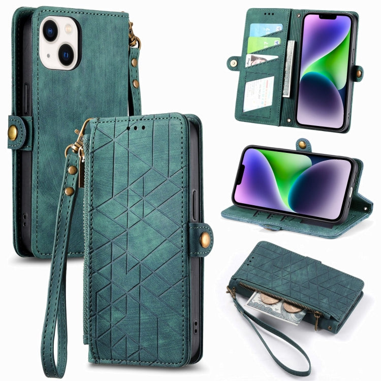 Geometric Zipper Wallet Side Buckle Leather Phone Case, For iPhone 16e, For iPhone 16 Pro Max, For iPhone 16 Pro, For iPhone 16 Plus, For iPhone 16, For iPhone 15 Pro Max, For iPhone 15 Pro, For iPhone 15 Plus, For iPhone 15, For iPhone 14 Plus��������...
