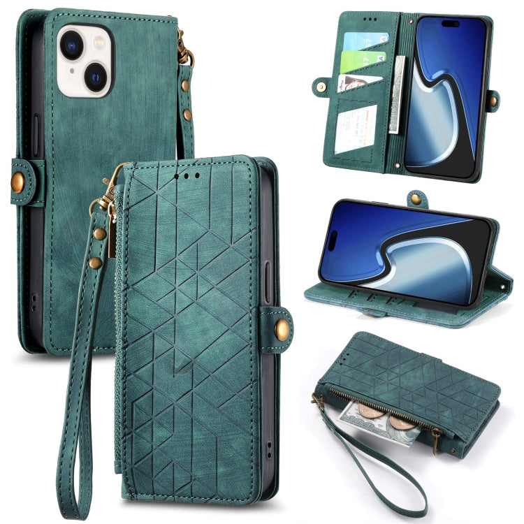 Geometric Zipper Wallet Side Buckle Leather Phone Case, For iPhone 16e, For iPhone 16 Pro Max, For iPhone 16 Pro, For iPhone 16 Plus, For iPhone 16, For iPhone 15 Pro Max, For iPhone 15 Pro, For iPhone 15 Plus, For iPhone 15, For iPhone 14 Plus��������...