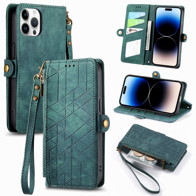 Geometric Zipper Wallet Side Buckle Leather Phone Case, For iPhone 16e, For iPhone 16 Pro Max, For iPhone 16 Pro, For iPhone 16 Plus, For iPhone 16, For iPhone 15 Pro Max, For iPhone 15 Pro, For iPhone 15 Plus, For iPhone 15, For iPhone 14 Plus��������...