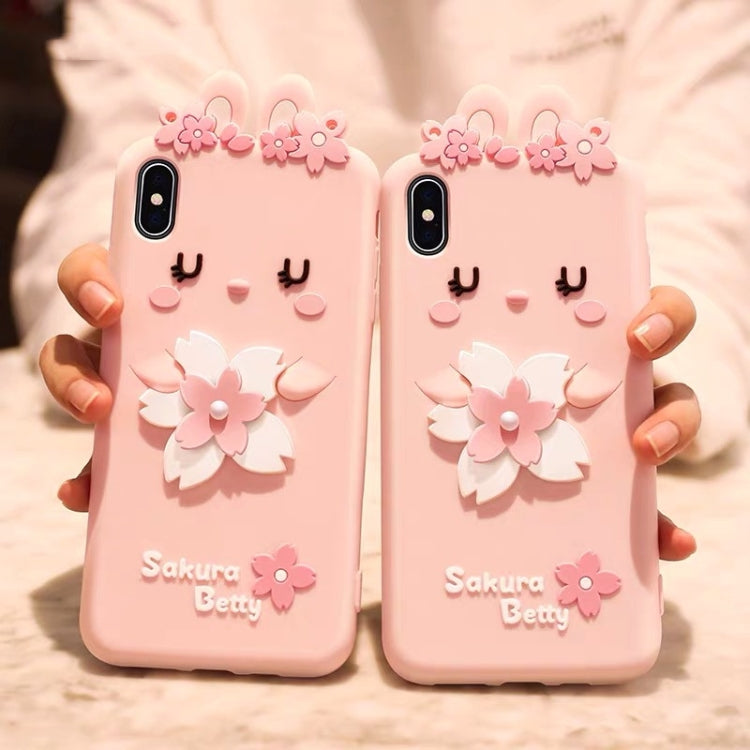 Cherry Blossoms Style Full Package Anti Falling Silicone Sleeve for iPhone X / XS, For iPhone X / XS