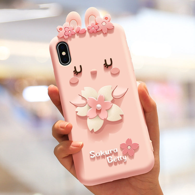 Cherry Blossoms Style Full Package Anti Falling Silicone Sleeve for iPhone X / XS, For iPhone X / XS
