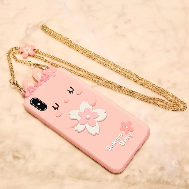 Cherry Blossoms Style Full Package Anti Falling Silicone Sleeve for iPhone X / XS, For iPhone X / XS