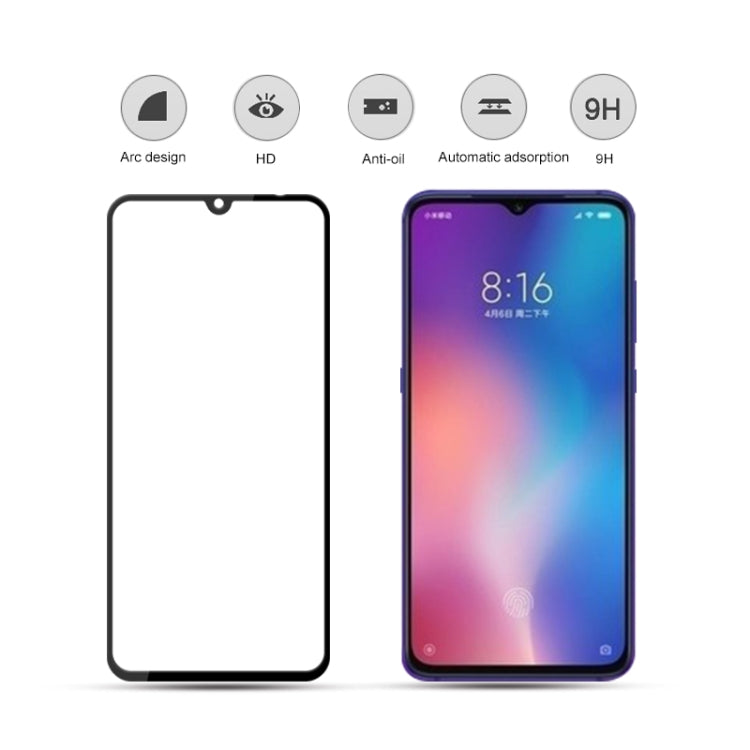 mocolo 0.33mm 9H 3D Full Glue Curved Full Screen Tempered Glass Film, for Xiaomi Mi CC9, for Huawei Nova5 / Nova5 pro