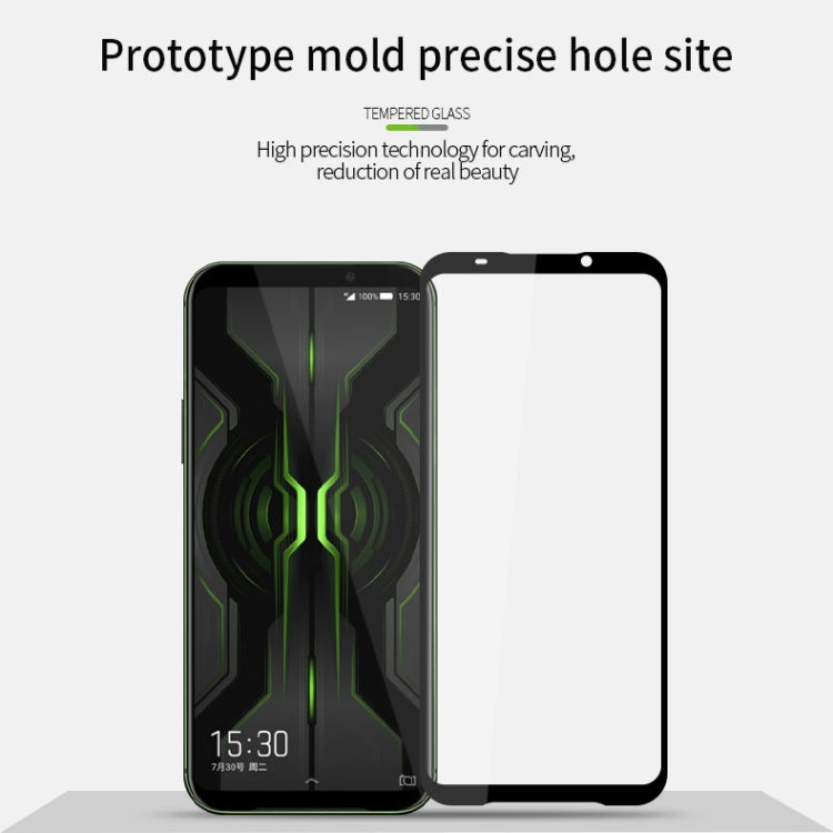 PINWUYO 9H 2.5D Full Screen Tempered Glass Film for  Xiaomi Black shark2 Pro（Black）, For Xiaomi Black Shark 2 Pro