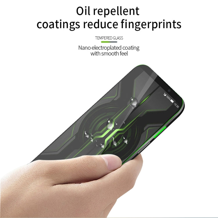 PINWUYO 9H 2.5D Full Screen Tempered Glass Film for  Xiaomi Black shark2 Pro（Black）, For Xiaomi Black Shark 2 Pro