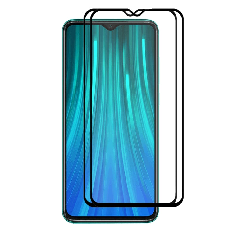 2 PCS ENKAY Hat-prince Full Glue 0.26mm 9H 2.5D Tempered Glass Full Coverage Film for, For Redmi Note 8 Pro, For OPPO Realme X, For OPPO Reno Z, For OPPO Reno 10x zoom, For OPPO Reno, For VIVO X27 Pro, For VIVO X27