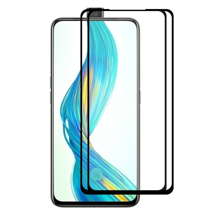 2 PCS ENKAY Hat-prince Full Glue 0.26mm 9H 2.5D Tempered Glass Full Coverage Film for, For Redmi Note 8 Pro, For OPPO Realme X, For OPPO Reno Z, For OPPO Reno 10x zoom, For OPPO Reno, For VIVO X27 Pro, For VIVO X27