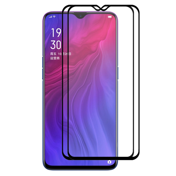 2 PCS ENKAY Hat-prince Full Glue 0.26mm 9H 2.5D Tempered Glass Full Coverage Film for, For Redmi Note 8 Pro, For OPPO Realme X, For OPPO Reno Z, For OPPO Reno 10x zoom, For OPPO Reno, For VIVO X27 Pro, For VIVO X27