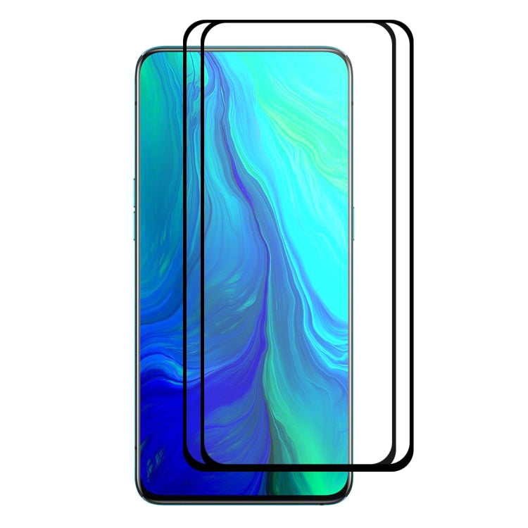 2 PCS ENKAY Hat-prince Full Glue 0.26mm 9H 2.5D Tempered Glass Full Coverage Film for, For Redmi Note 8 Pro, For OPPO Realme X, For OPPO Reno Z, For OPPO Reno 10x zoom, For OPPO Reno, For VIVO X27 Pro, For VIVO X27