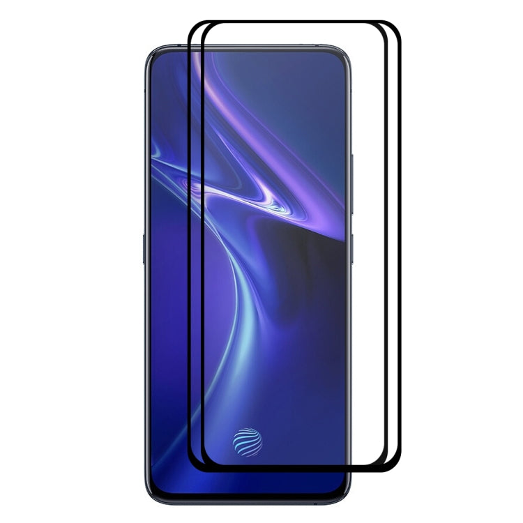 2 PCS ENKAY Hat-prince Full Glue 0.26mm 9H 2.5D Tempered Glass Full Coverage Film for, For Redmi Note 8 Pro, For OPPO Realme X, For OPPO Reno Z, For OPPO Reno 10x zoom, For OPPO Reno, For VIVO X27 Pro, For VIVO X27