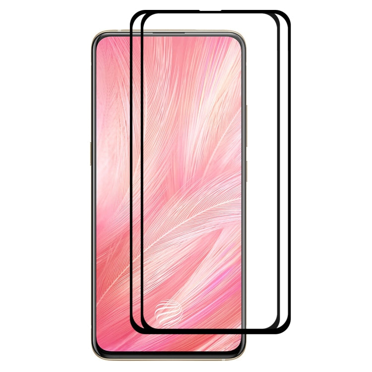 2 PCS ENKAY Hat-prince Full Glue 0.26mm 9H 2.5D Tempered Glass Full Coverage Film for, For Redmi Note 8 Pro, For OPPO Realme X, For OPPO Reno Z, For OPPO Reno 10x zoom, For OPPO Reno, For VIVO X27 Pro, For VIVO X27