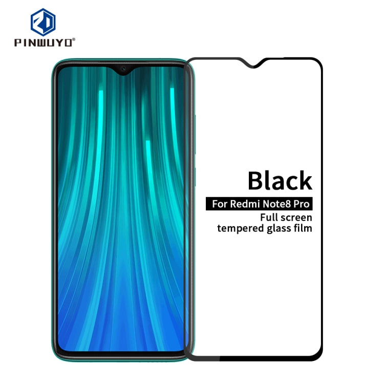 PINWUYO 9H 2.5D Full Screen Tempered Glass Film for, For Xiaomi RedMi Note8 Pro, For Vivo iQoo Pro 5G