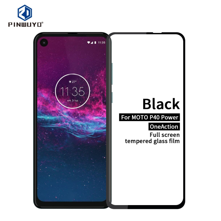 PINWUYO 9H 2.5D Full Screen Tempered Glass Film, For Xiaomi RedMi Note8, For OPPO Reno2, For Motorola Moto E6 Plus, For Xiaomi 9 Lite, For Motorola Moto P40 Power, For Motorola Moto One Zoom, For Realme5, For Realme5 Pro / RealmeQ