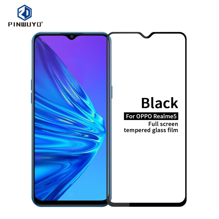 PINWUYO 9H 2.5D Full Screen Tempered Glass Film, For Xiaomi RedMi Note8, For OPPO Reno2, For Motorola Moto E6 Plus, For Xiaomi 9 Lite, For Motorola Moto P40 Power, For Motorola Moto One Zoom, For Realme5, For Realme5 Pro / RealmeQ