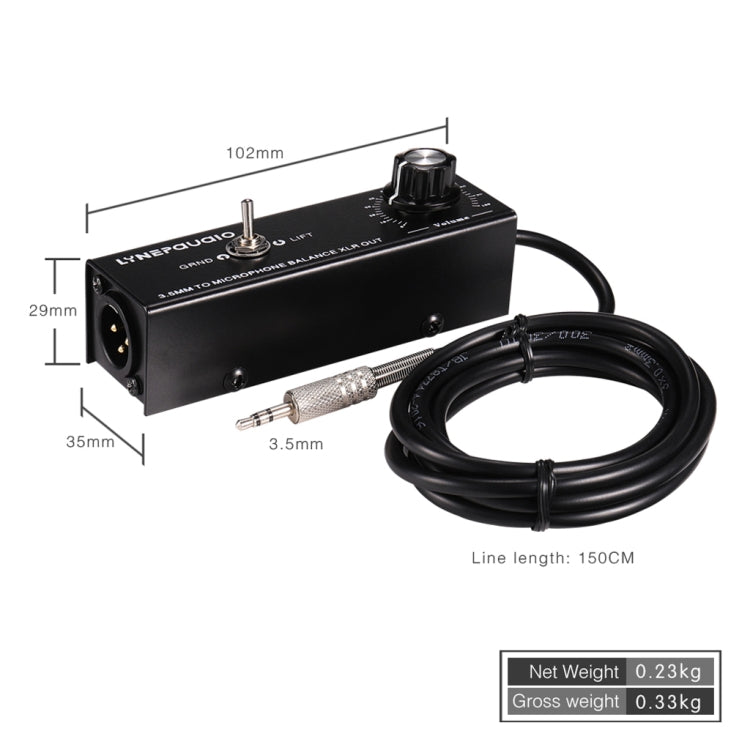 B012 Professional Stereo Signal Converted to Microphone Balanced Signal Output