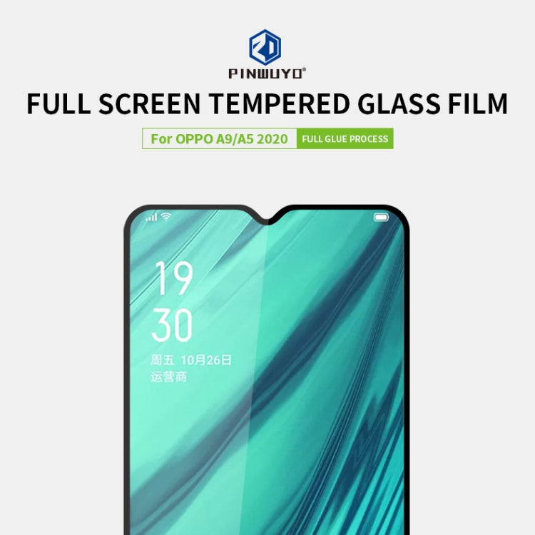 PINWUYO 9H 2.5D Full Screen Tempered Glass Film, For OPPO A9 2020 / A5 2020