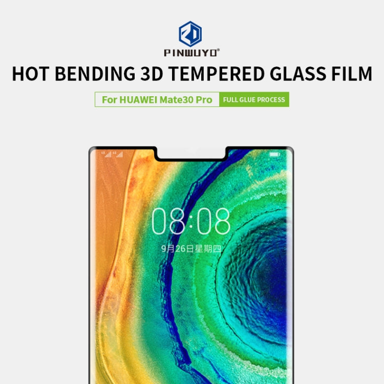 PINWUYO 9H 3D Hot Bending Tempered Glass Film, For Huawei Mate 30 Pro, For vivo Nex3