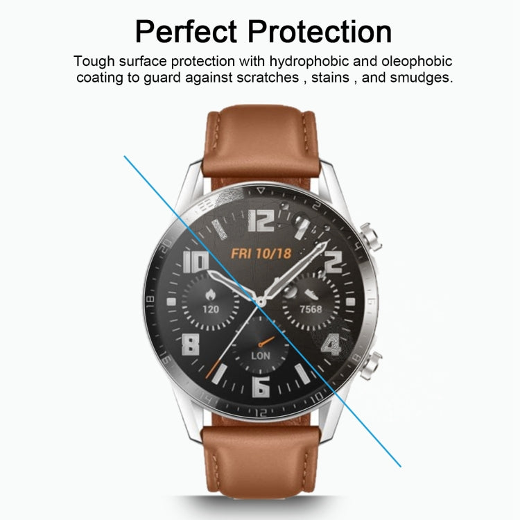 For HUAWEI Watch GT 2 46mm (2019) ENKAY Hat-Prince 0.2mm 9H 2.15D Curved Edge Tempered Glass Film