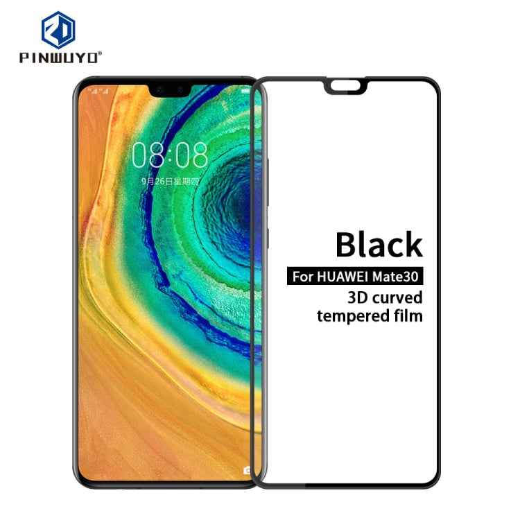 PINWUYO 9H 3D Curved Full Screen Explosion-proof Tempered Glass Film, For Huawei  Mate 30, For Huawei Honor V30 / Nova 6, For Xiaomi Redmi K30, For OnePlus 7T, For Vivo Z5x