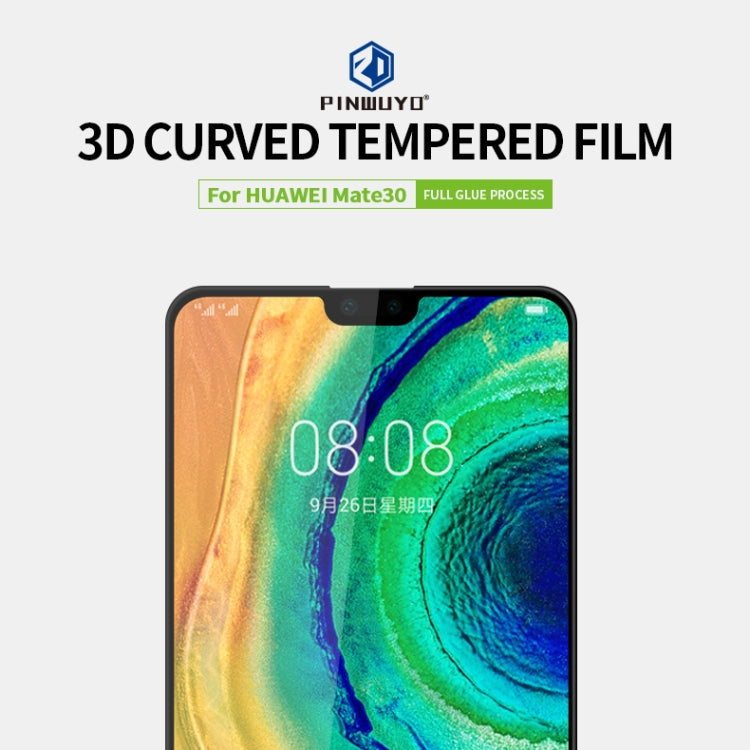 PINWUYO 9H 3D Curved Full Screen Explosion-proof Tempered Glass Film, For Huawei  Mate 30, For Huawei Honor V30 / Nova 6, For Xiaomi Redmi K30, For OnePlus 7T, For Vivo Z5x