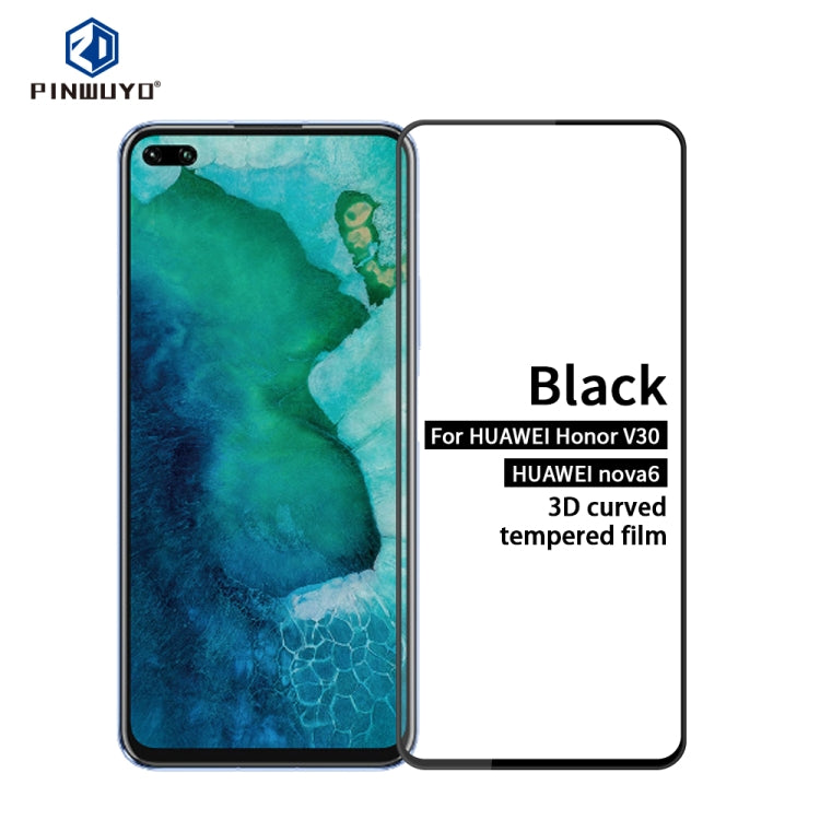 PINWUYO 9H 3D Curved Full Screen Explosion-proof Tempered Glass Film, For Huawei  Mate 30, For Huawei Honor V30 / Nova 6, For Xiaomi Redmi K30, For OnePlus 7T, For Vivo Z5x