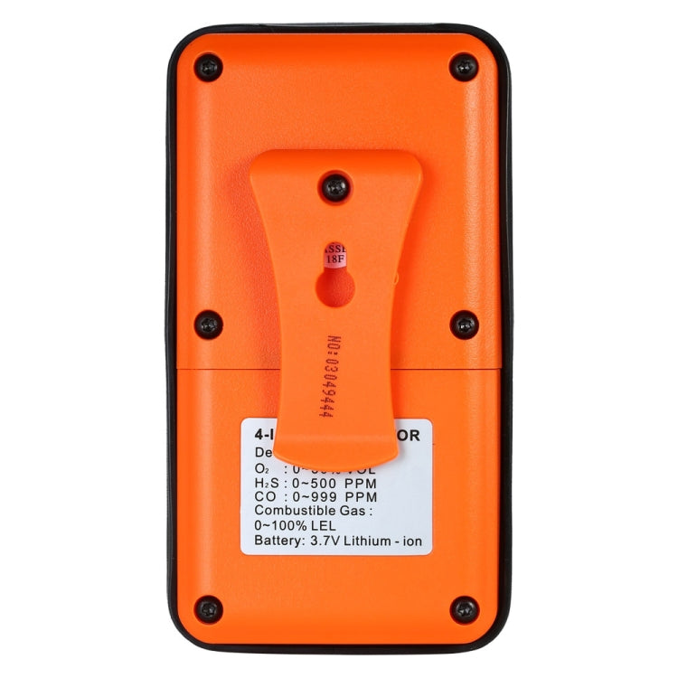 ST8900 4 in 1 Toxic Gas CO Carbon Monoxide Detector Hydrogen Sulfide H2S Oxygen Combustible Gas Test LCD Display Monitor, Sound Light Vibration Alarm