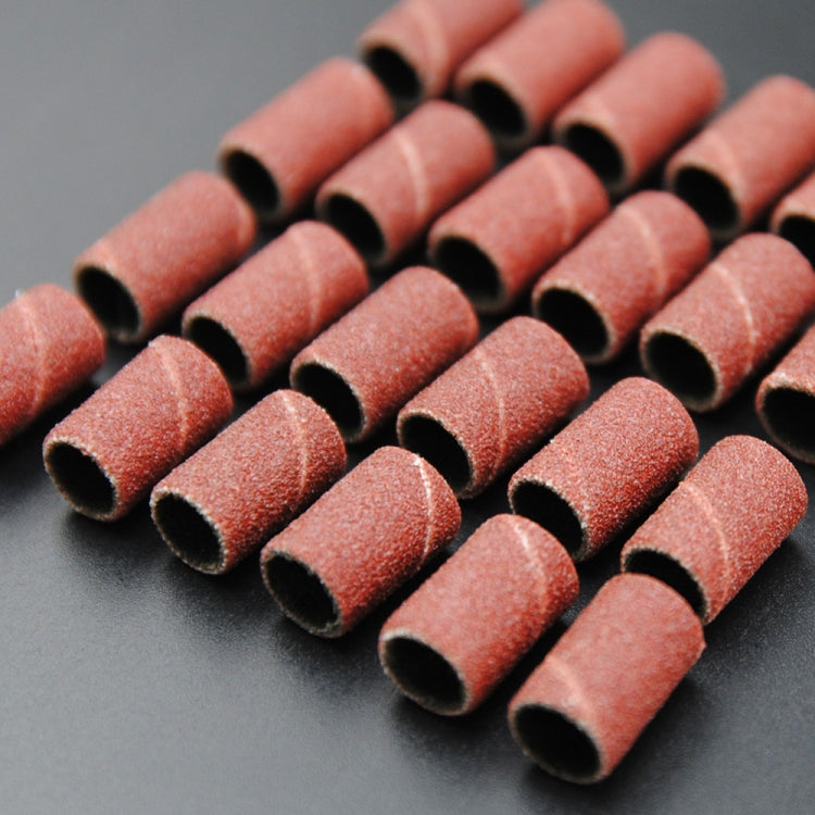 100pcs / Pack Nail Art Electric Grinder Accessories Sandpaper Ring Sand Cloth Ring Grinding Ring, 80#, 120#
