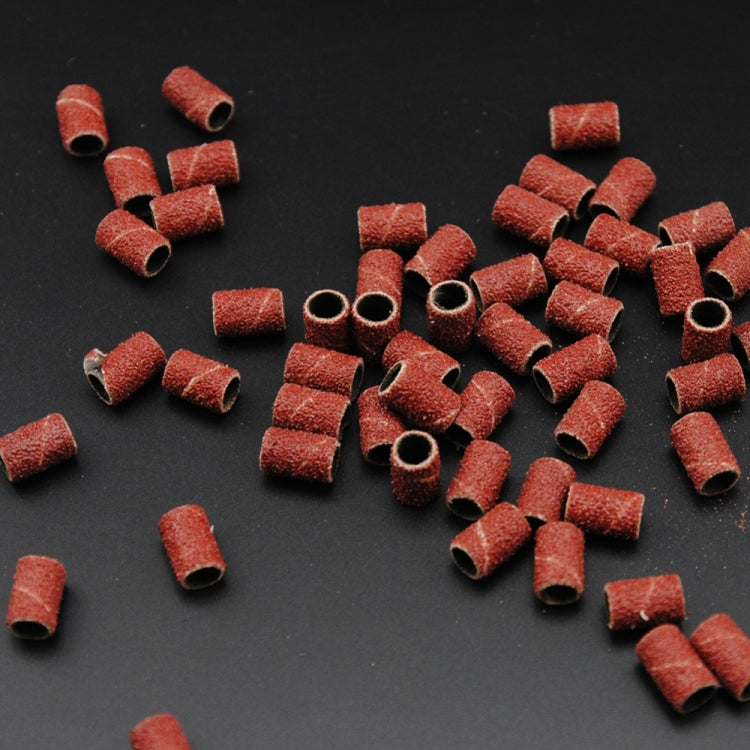 100pcs / Pack Nail Art Electric Grinder Accessories Sandpaper Ring Sand Cloth Ring Grinding Ring, 80#, 120#