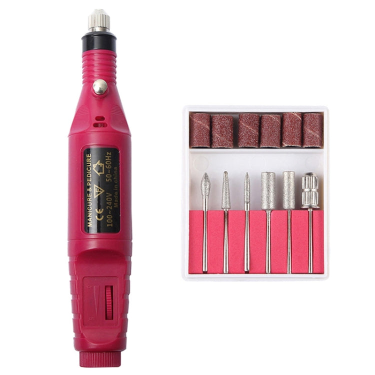1 Set Power Professional Electric Manicure Machine Pen Pedicure Nail File Nail Tools 6 bits Drill Nail Drill Machine, US Plug Rose Red, US Plug Blue, US Plug White, EU Plug White, EU Plug Rose Red, EU Plug Black, EU Plug Green, EU Plug Pink, EU Plug Blue