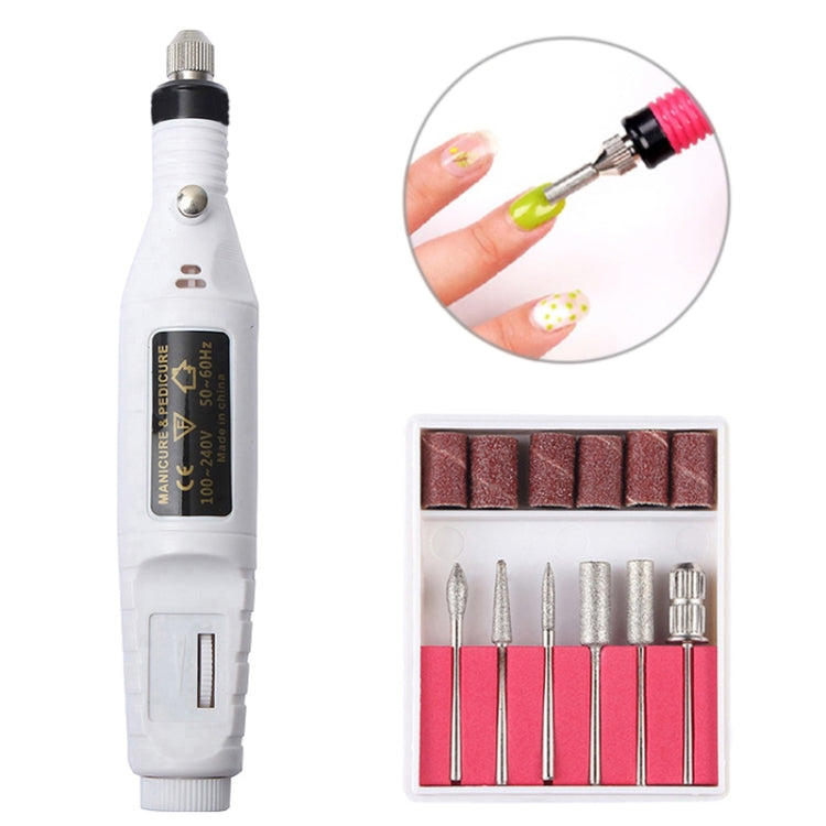 1 Set Power Professional Electric Manicure Machine Pen Pedicure Nail File Nail Tools 6 bits Drill Nail Drill Machine, US Plug Rose Red, US Plug Blue, US Plug White, EU Plug White, EU Plug Rose Red, EU Plug Black, EU Plug Green, EU Plug Pink, EU Plug Blue