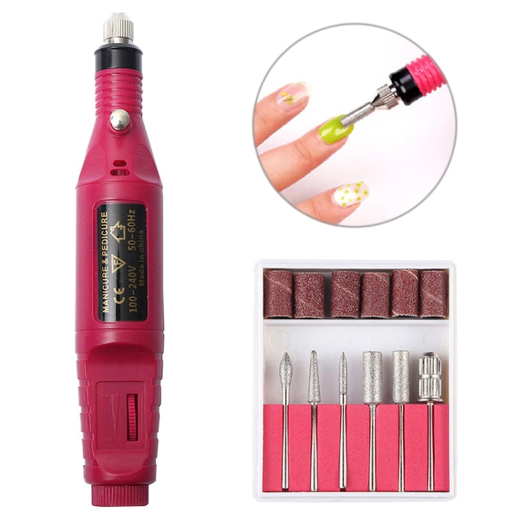 1 Set Power Professional Electric Manicure Machine Pen Pedicure Nail File Nail Tools 6 bits Drill Nail Drill Machine, US Plug Rose Red, US Plug Blue, US Plug White, EU Plug White, EU Plug Rose Red, EU Plug Black, EU Plug Green, EU Plug Pink, EU Plug Blue