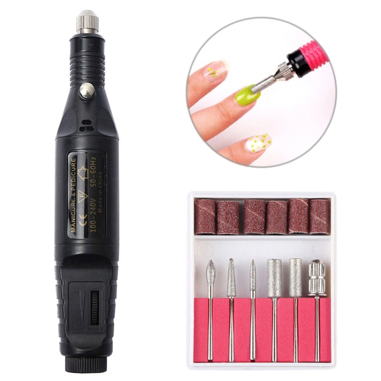 1 Set Power Professional Electric Manicure Machine Pen Pedicure Nail File Nail Tools 6 bits Drill Nail Drill Machine, US Plug Rose Red, US Plug Blue, US Plug White, EU Plug White, EU Plug Rose Red, EU Plug Black, EU Plug Green, EU Plug Pink, EU Plug Blue