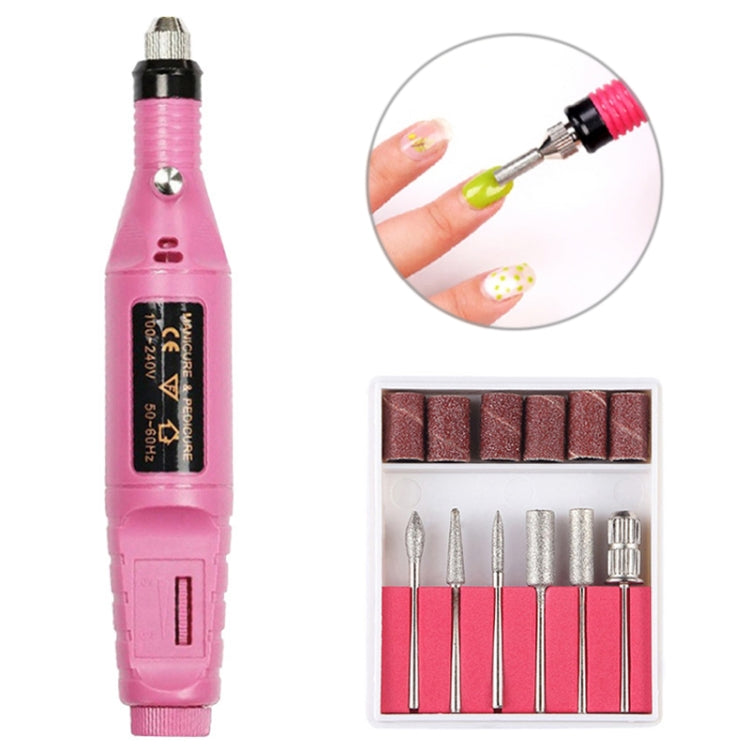 1 Set Power Professional Electric Manicure Machine Pen Pedicure Nail File Nail Tools 6 bits Drill Nail Drill Machine, US Plug Rose Red, US Plug Blue, US Plug White, EU Plug White, EU Plug Rose Red, EU Plug Black, EU Plug Green, EU Plug Pink, EU Plug Blue