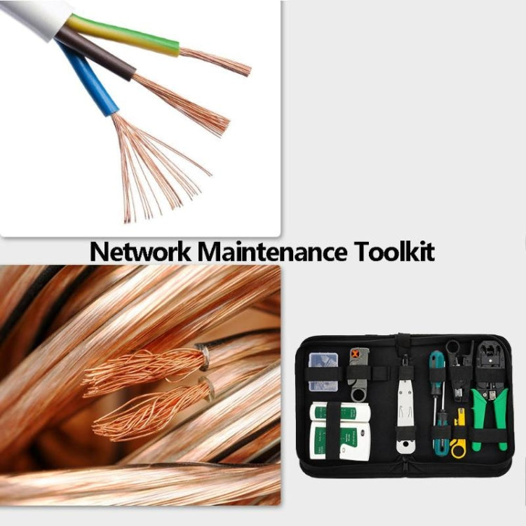 Three-purpose Network Cable Clamp Tester Hand Tool Set Home Network Repair Kit
