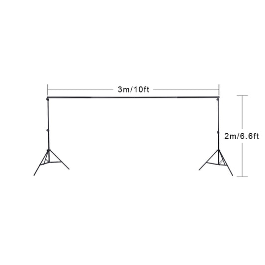 200 * 300cm Photo Studio Background Support Backdrop Crossbar Kit
