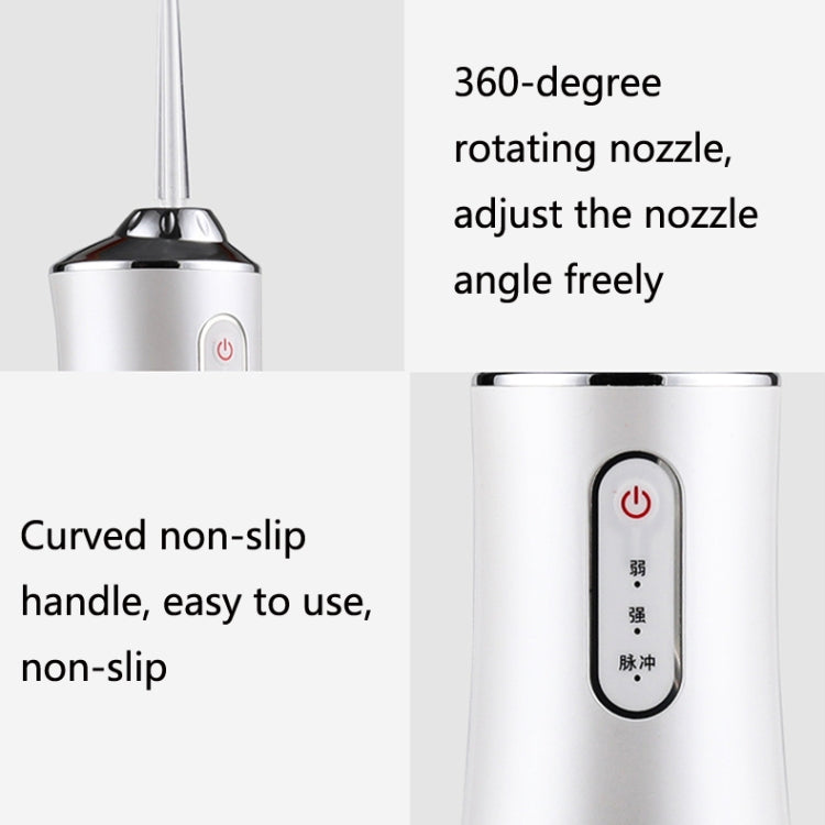 6886 Dental Flusher Water Dental Floss Portable Household Teeth Oral Cleaning Dental Scaler, 4 Heads(White)