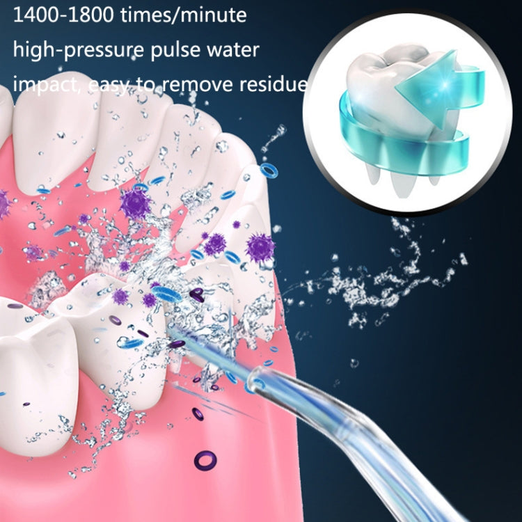 6886 Dental Flusher Water Dental Floss Portable Household Teeth Oral Cleaning Dental Scaler, 4 Heads(White)