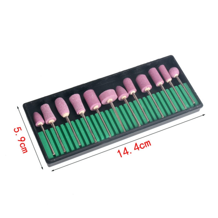 12 in 1 Nail Shaped Quartz Sanding Head Electric Sanding Machine Accessories