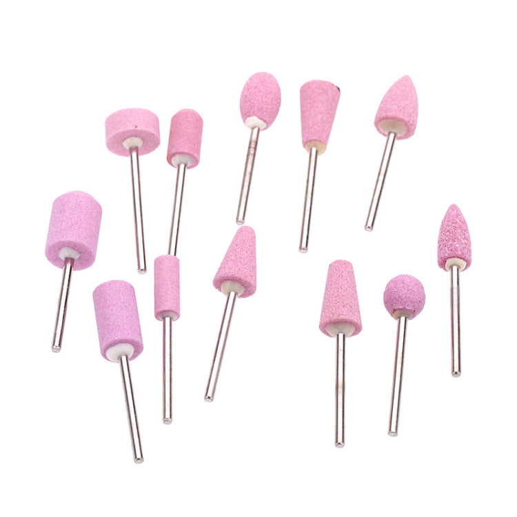 12 in 1 Nail Shaped Quartz Sanding Head Electric Sanding Machine Accessories