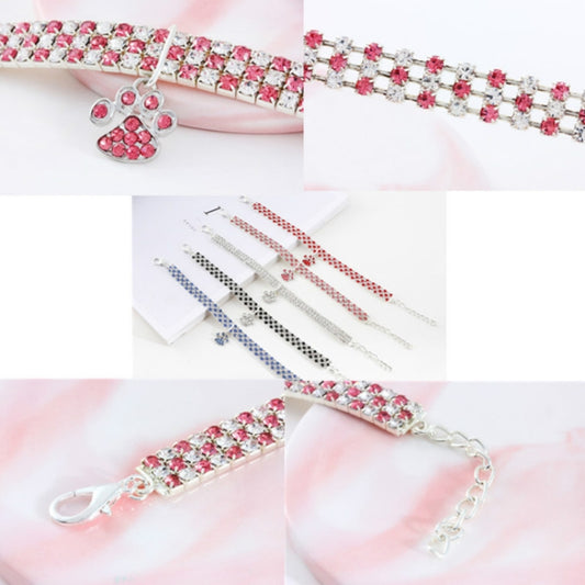 Pet Collar Diamond Elastic Cat And Dog Necklace Jewelry