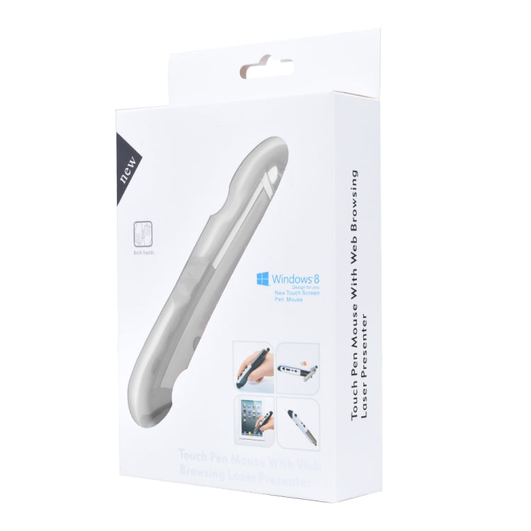 PR-08 1600DPI 6 Keys 2.4G Wireless Electronic Whiteboard Pen Multi-Function Pen Mouse PPT Flip Pen