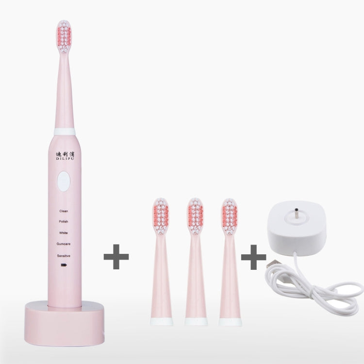 DELIPU Electric Toothbrush Rechargeable Sonic 5-Speed Adjustment Children Adult Household Waterproof Soft Hair Whitening Toothbrush, USB Charging Cable  (Blue), USB Charging Cable (White), USB Charging Stand (Blue), USB Charging Stand(Pink)������������...
